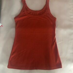Amazon Red Fitted Sleeveless Tank Top